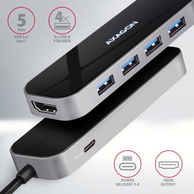 HMC-6H4A SuperSpeed USB-C COMBO 6in1 hub