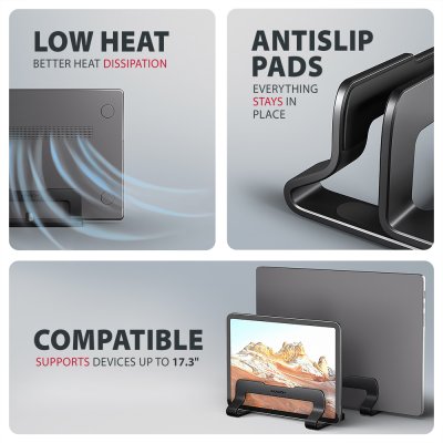 STND-VB vertical stand for laptops and tablets