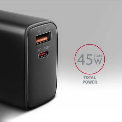 ACU-PQ45 PD3.0 & QC4+ DUAL OUTPUTS wall charger 45W