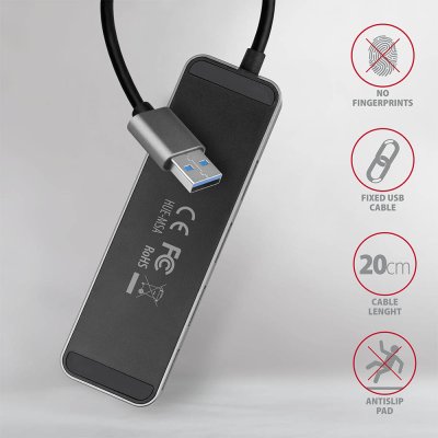 HUE-MSA SuperSpeed USB-A SWITCH hub w. CHARGING function
