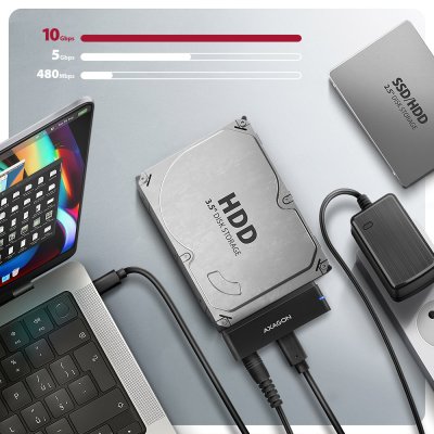 ADSA-FPX USB-C 10Gbps FAST PORT X adapter for 2.5"/3.5" SSD/HDD