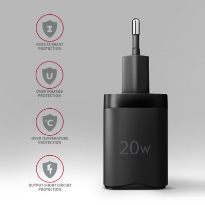 ACU-PD20 PD3.0 & QC4+ 1× OUTPUT wall charger 20W