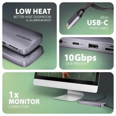 HMC-6GM2 USB-C 10Gbps GEN2COMBO 6in1 hub