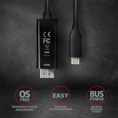 RVC-HI2C USB-C > HDMI kabel 1.8m, 4K/60Hz