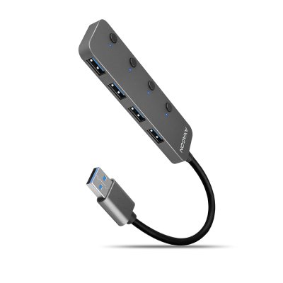 HUE-MSA SuperSpeed USB-A SWITCH hub w. CHARGING function