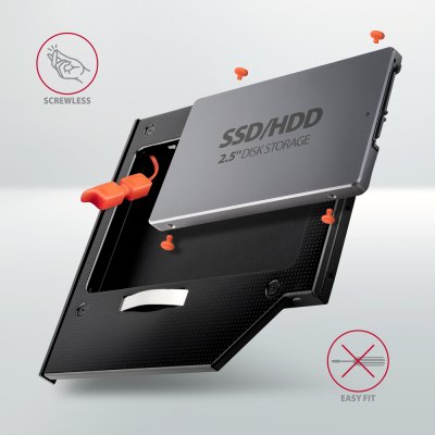 RSS-CD09 ODD – 2.5" SATA SSD/HDD caddy, 9.5 mm