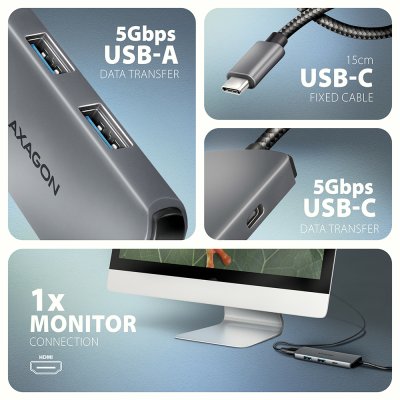 HMC-5H8K USB-C 5Gbps 5in1 8K hub