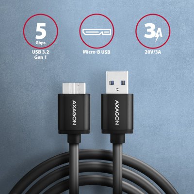 BUMM3-AM10AB SPEED Micro-B USB <> USB-A 3.2 Gen 1 kabel 1 m