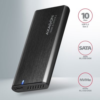 EEM2-SB2 SuperSpeed+ USB-C - M.2 NVMe & SATA SSD RAW box