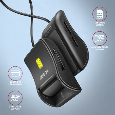 CRE-SM3SD USB-A 4-slot Smart/ID card FlatReader
