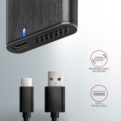 EEM2-SBC SuperSpeed+ USB-C - M.2 SATA SSD RAW box