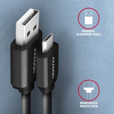 BUMM-AM10TB TWISTER Micro USB <> USB-A kábel 0.6 m