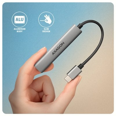 HUE-STC ALU STRIP USB-C 4 port hub