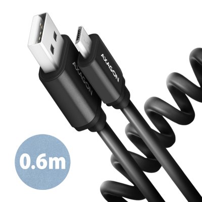 BUMM-AM10TB TWISTER Micro USB <> USB-A kábel 0.6 m