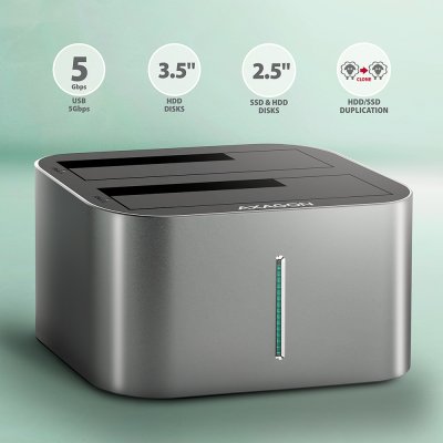 ADSA-DC SuperSpeed USB DUAL 2.5"/3.5" HDD/SSD DUAL dock