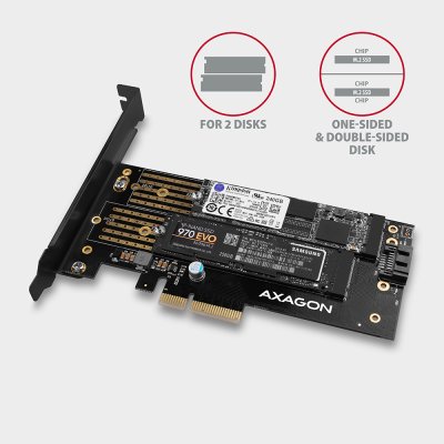 PCEM2-D PCIe NVMe + SATA M.2 adaptér