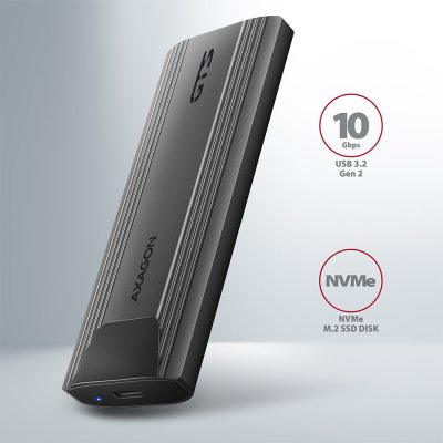 EEM2-GTS SuperSpeed+ USB-C - NVMe M.2 THIN SCREWLESS box