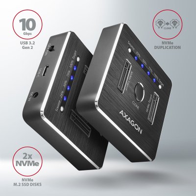 ADSA-M2C SuperSpeed USB-C 10Gbps dual M.2 NVMe dock