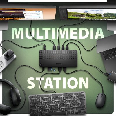HMC-U4 USB4 40 Gbps DUAL 4K DISPLAY 12in1 dock