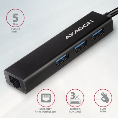 HMC-GL3A SuperSpeed USB-C hub + gigabit LAN