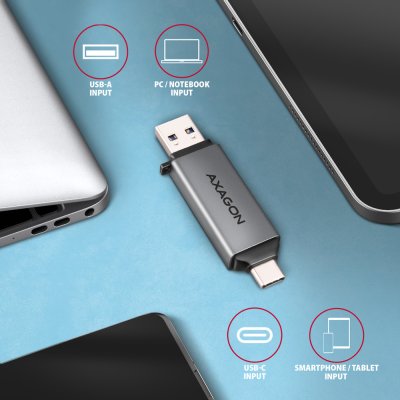 CRE-DAC SuperSpeed USB-C + USB-A card reader