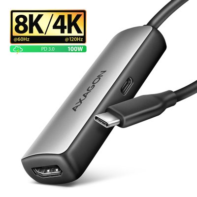 RVC-HI8KPD USB-C > HDMI 2.1 adapter, 8K/60Hz, PD 100W