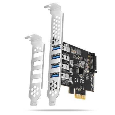PCEU-43RS PCIe řadič 4× SuperSpeed USB