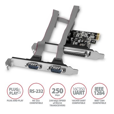 PCEA-PSN PCIe řadič 1× parallel + 2× serial