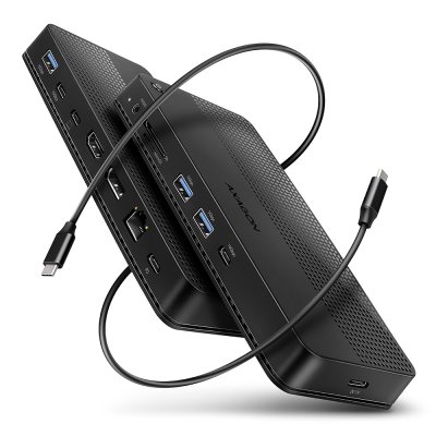 HMC-U4 USB4 40 Gbps DUAL 4K DISPLAY 12in1 dock