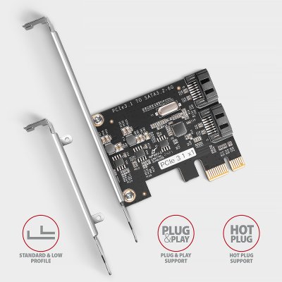 PCES-SJ2 PCIe řadič 2x SATA 6G