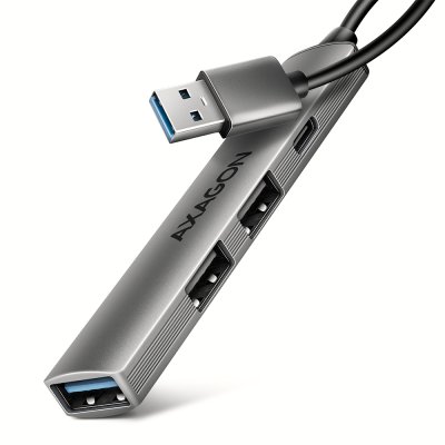 HUE-STA ALU STRIP USB-A 4 port hub