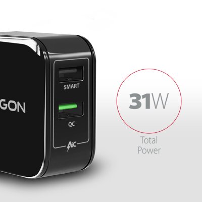 ACU-QC5 QC3.0 + 2.6A wall charger