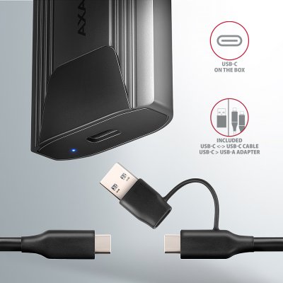 EEM2-GTS2 USB-C 10Gbps - M.2 NVMe & SATA SSD THIN SCREWLESS box