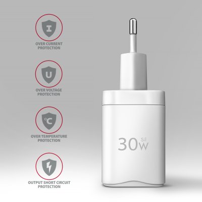 ACU-PD30W PD 3.0 & QC4+ 1× OUTPUT wall charger 30W