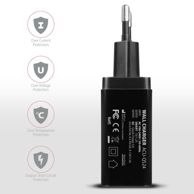 ACU-QS24 QC3.0 + 5V-1.2A wall charger