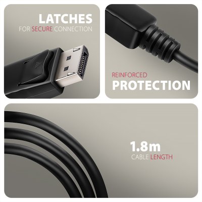 RVD-HI20C2 DP > HDMI kabel 1.8 m, 4K/60Hz
