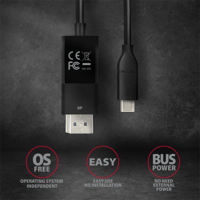 RVC-DPC USB-C > DP kábel 1.8m