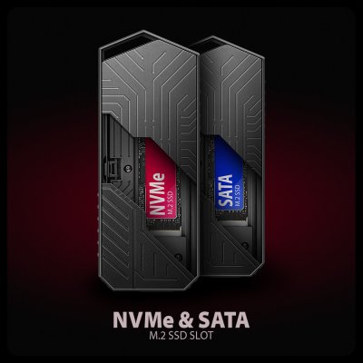 EEM2-GAM USB-C 10Gbps - M.2 NVMe & SATA SSD GAME M.2 box