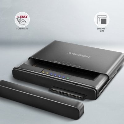 ADSA-CC USB-C 10Gbps adaptér pro M.2 NVMe + SATA SSD/HDD