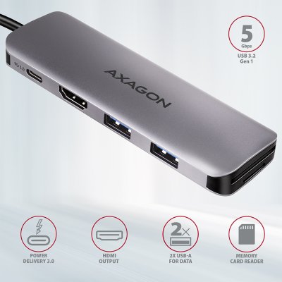 HMC-5 SuperSpeed USB-C COMBO 5in1 hub