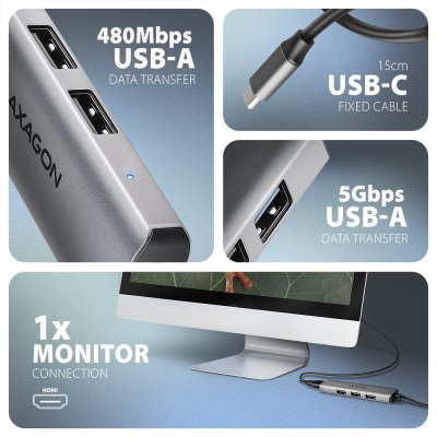 HMC-H3A USB-C 5Gbps STARTER 4in1 hub