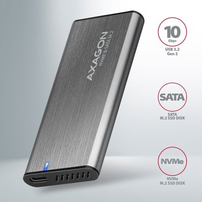 EEM2-SG2 SuperSpeed+ USB-C - M.2 NVMe & SATA SSD RAW box
