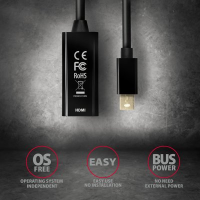 RVDM-HI14N Mini DP > HDMI adaptér, 4K/30Hz