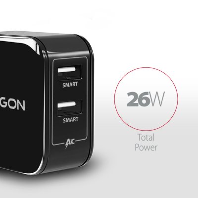 ACU-5V4 2.6A + 2.6A wall charger