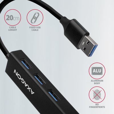 HMA-GL3A SuperSpeed USB-A hub + gigabit LAN
