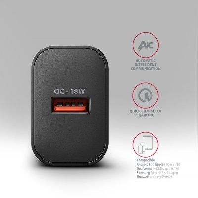 ACU-QC18 QC3.0 1xOUTPUT wall charger 18W