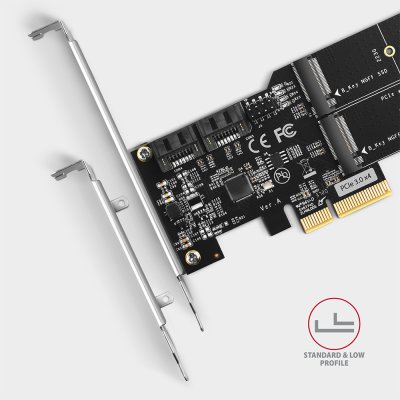 PCES-SA4M2 PCIe controller 2x SATA 6G + 2x SATA M.2