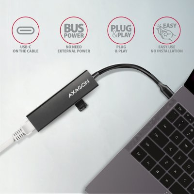 HMC-GL3A SuperSpeed USB-C hub + gigabit LAN