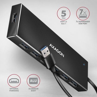 HUE-F7A SuperSpeed USB-A FLAT hub
