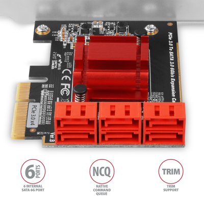 PCES-SA6 PCIe controller 6× SATA 6G